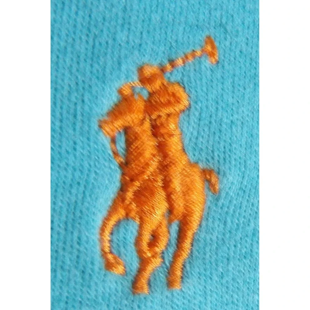 Polo Ralph Lauren Polo Shirt Men L Turquoise Blue Classic Fit Cotton Pony Golf